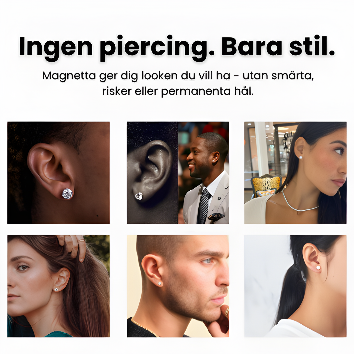 Magnetta - Slipp smärta, risker & hål med magnetiska örhängen