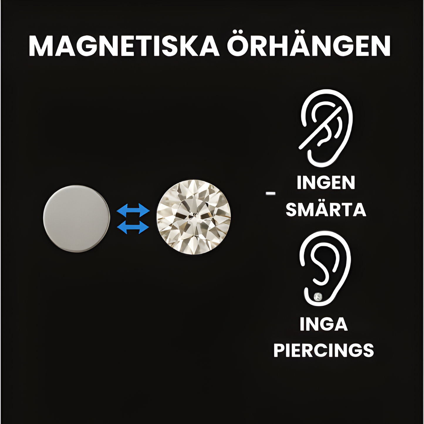 Magnetta - Slipp smärta, risker & hål med magnetiska örhängen